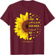 Walk by Faith Not By Sight Christian Religious Sunflower T-Shirt - T-Shirt | Maroon