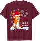 Baby Reindeer Diaper Christmas Wishlist T-Shirt - T-Shirt | Maroon
