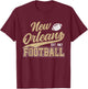 New Orleans Distressed Football Team Fan Sports T-Shirt - T-Shirt | Maroon