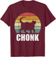 Vintage Retro Sunset Funny Fat Cats Meme Chonk Cat Women Kids T-Shirt - T-Shirt | Maroon