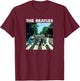 The Beatles - Crossing Abbey Road T-Shirt - T-Shirt | Maroon