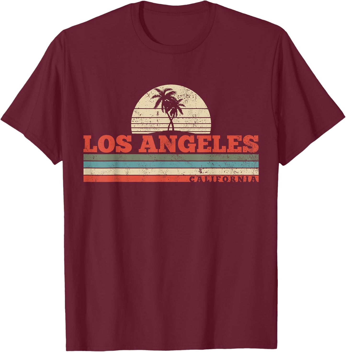 Los Angeles, California T-Shirt - T-Shirt | Maroon