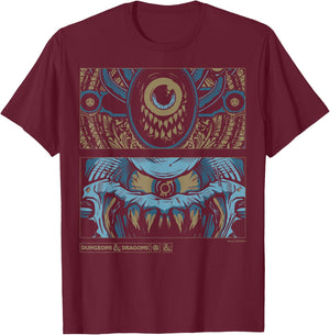 Dungeons & Dragons Beholder Panels T-Shirt - T-Shirt | Maroon