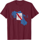 Campanian Map Word Art - Campania Italy Souvenir T-Shirt - T-Shirt | Maroon