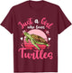 Kids Sea Turtle Just a Girl Who Loves Turtles T-Shirt - T-Shirt | Maroon