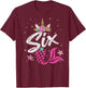 6th Birthday Girl Unicorn Shirt Mermaid Tail 6 Years Old T-Shirt - T-Shirt | Maroon