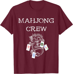 Mahjong Crew Mah Jongg Squad Team Chinese Game Set Group T-Shirt - T-Shirt | Maroon