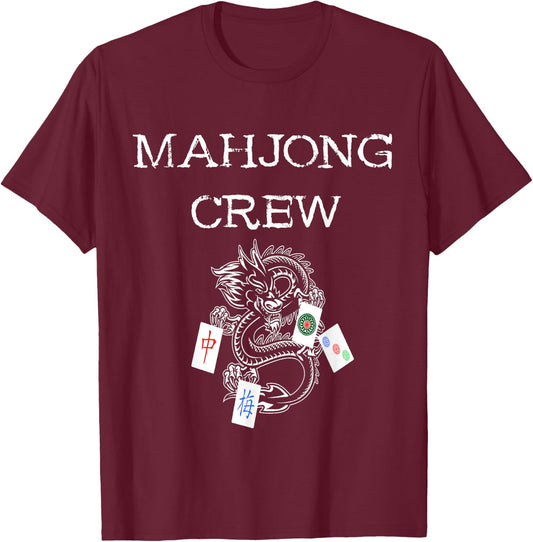 Mahjong Crew Mah Jongg Squad Team Chinese Game Set Group T-Shirt - T-Shirt | Maroon