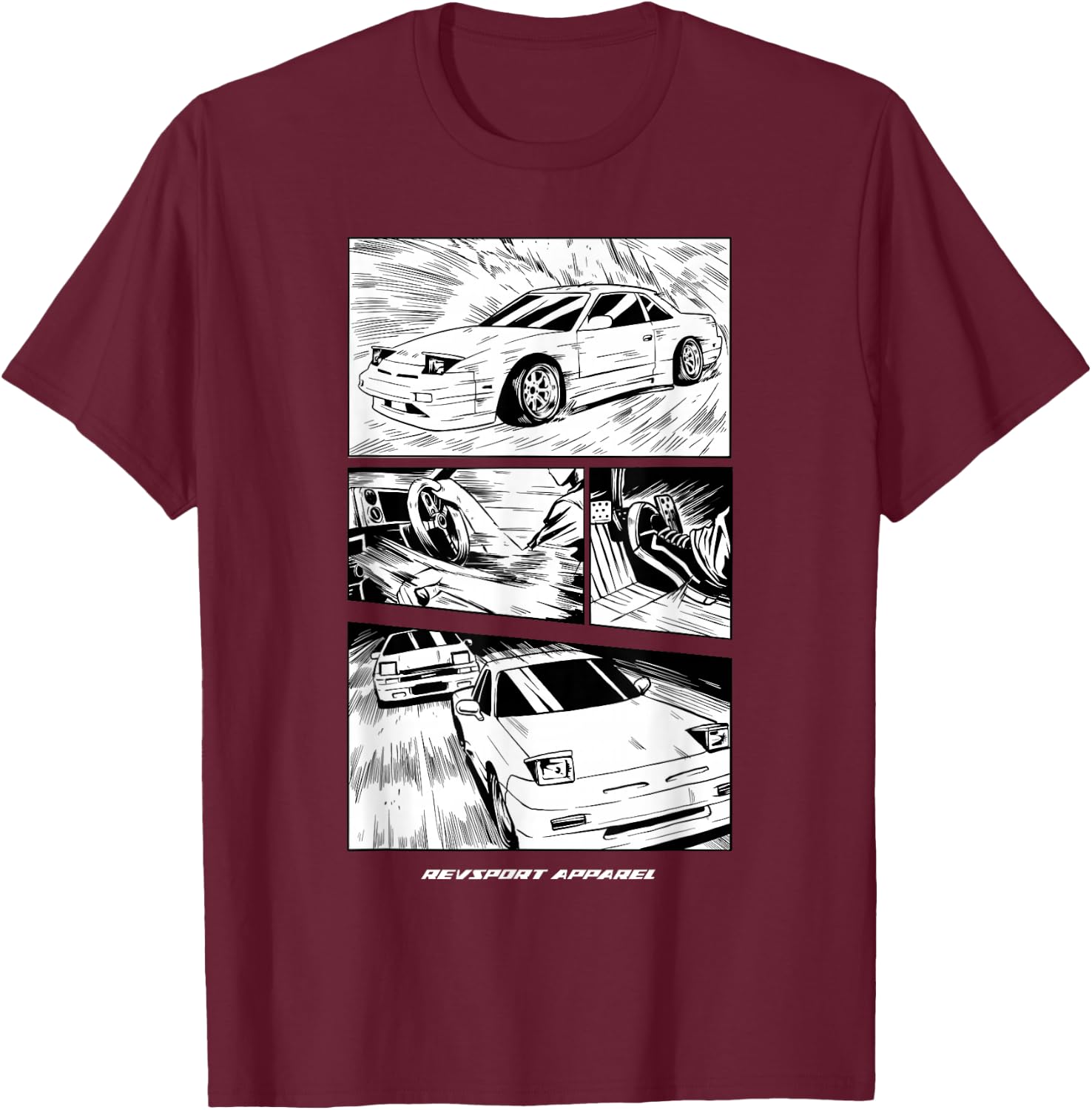 240sx Manga T-Shirt - T-Shirt | Maroon