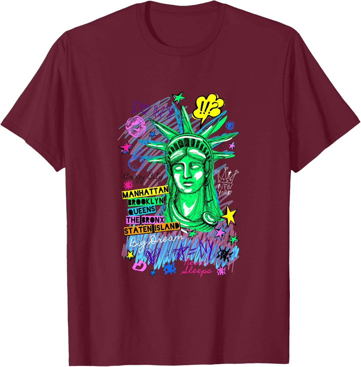 I Love NY T-Shirt - T-Shirt | Maroon