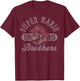 Super Mario Brothers 1985 Vintage Collegiate Nintendo Icon T-Shirt - T-Shirt | Maroon