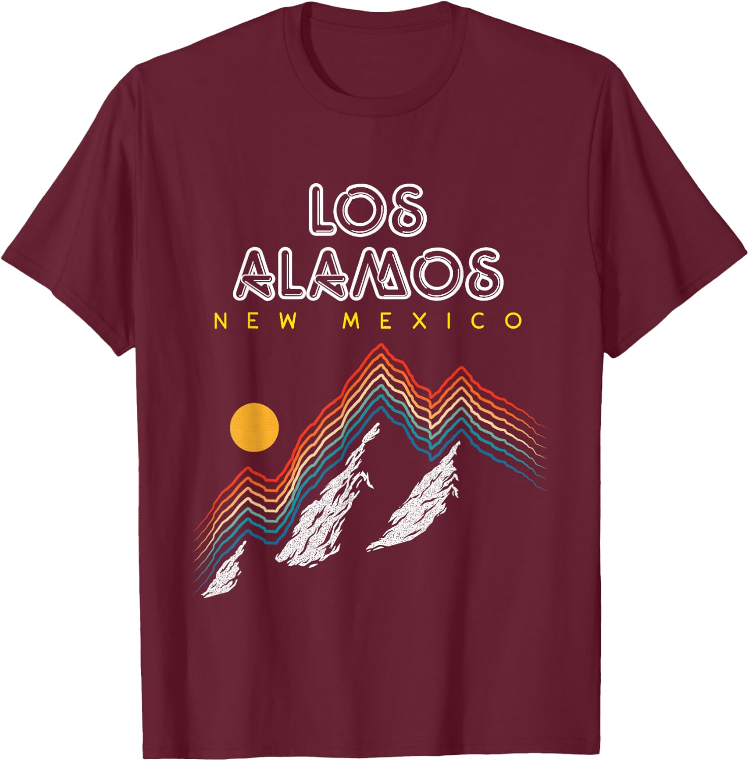 Los Alamos New Mexico - USA Ski 1980s Retro T-Shirt - T-Shirt | Maroon