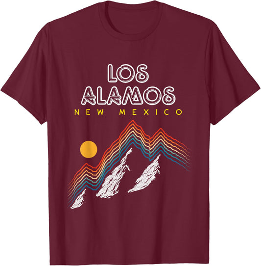 Los Alamos New Mexico - USA Ski 1980s Retro T-Shirt - T-Shirt | Maroon