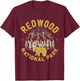 Redwood National Park Bear California Redwood Forest T-Shirt - T-Shirt | Maroon