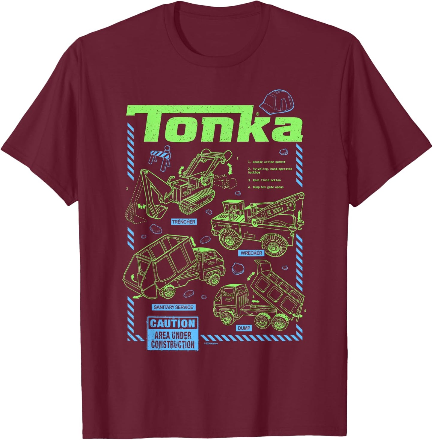 Tonka Truck Schematics T-Shirt - T-Shirt | Maroon
