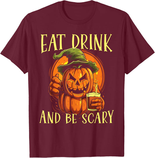 Halloween Beer Drinker Trick Or Treat Spooky Alcoholic T-Shirt - T-Shirt | Maroon