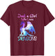 Just a Girl Who Loves Dragons Funny Cute Dragon Gift T-Shirt - T-Shirt | Maroon