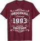 Original Vintage 1993 Limited Edition Classic 1993 Men Women T-Shirt - T-Shirt | Maroon