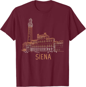 Siena Italy Art Gift Men Women T-Shirt - T-Shirt | Maroon