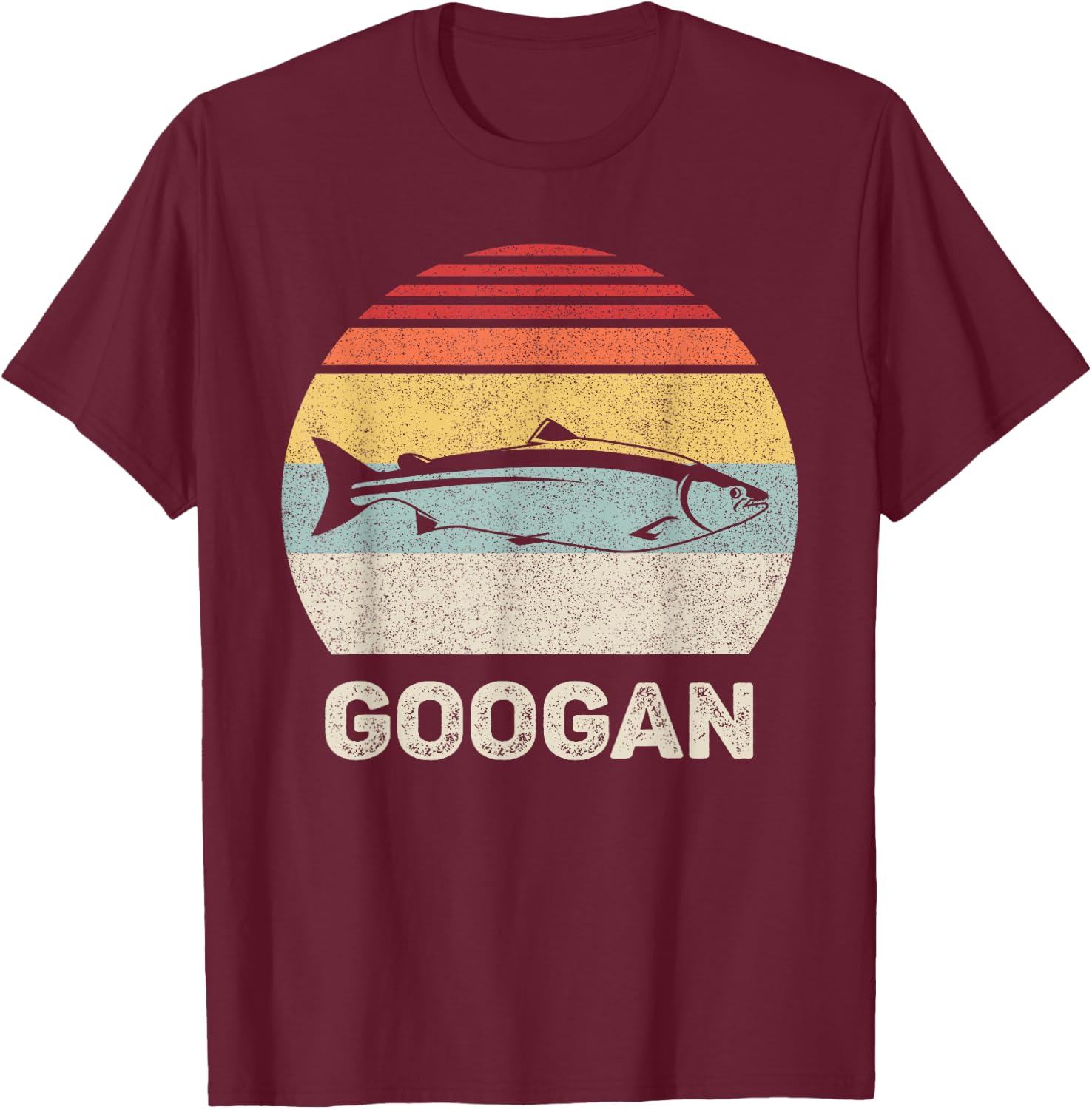 Retro Googan Fish Shirt Fishing Vintage T-Shirt - T-Shirt | Maroon