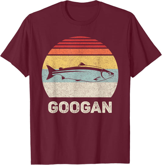 Retro Googan Fish Shirt Fishing Vintage T-Shirt - T-Shirt | Maroon