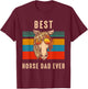 Horse Owner Gift Man - Best Horse Dad Ever T-Shirt - T-Shirt | Maroon