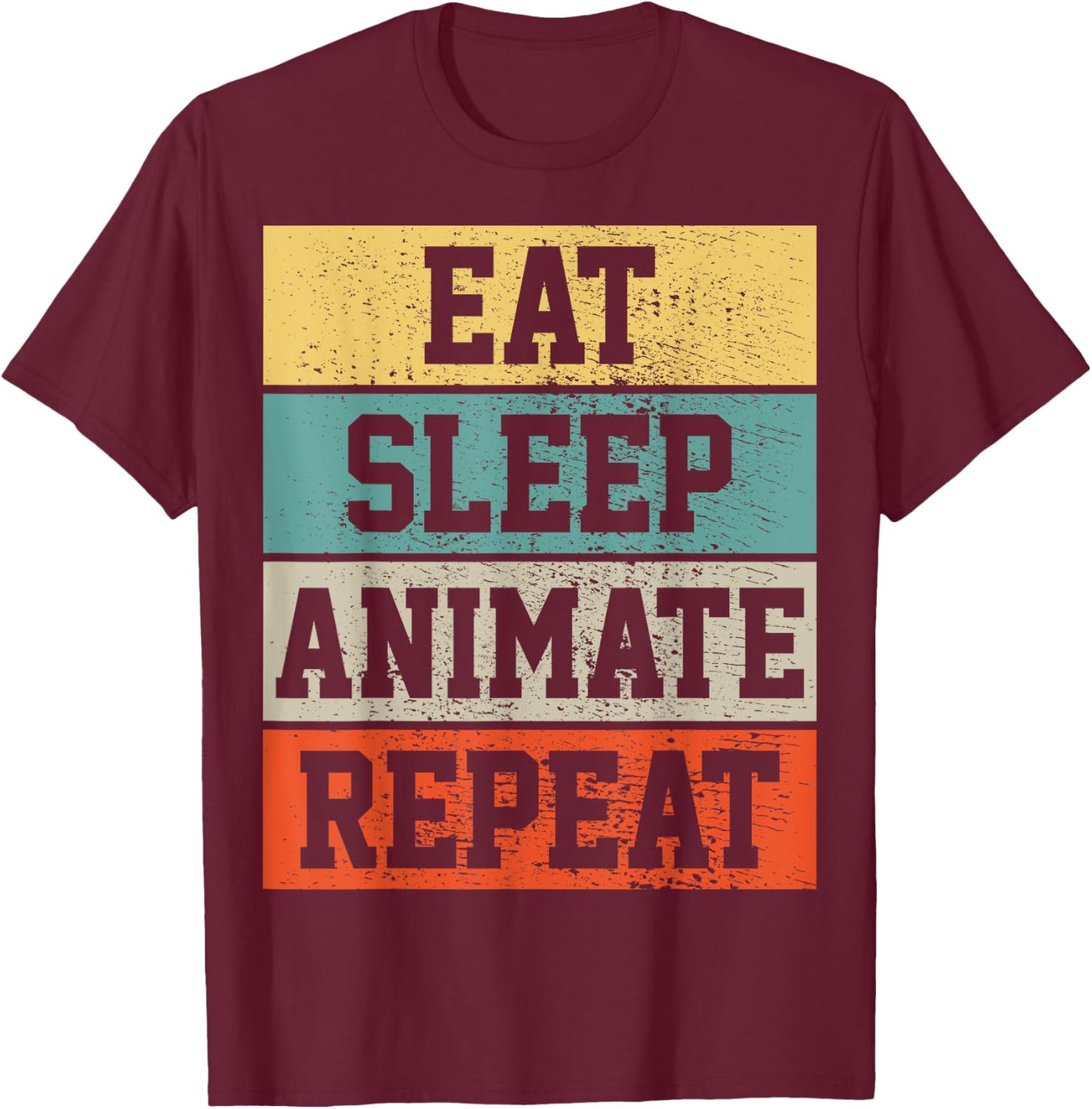 Animation Animator Anime Retro Vintage Funny Gift T-Shirt - T-Shirt | Maroon