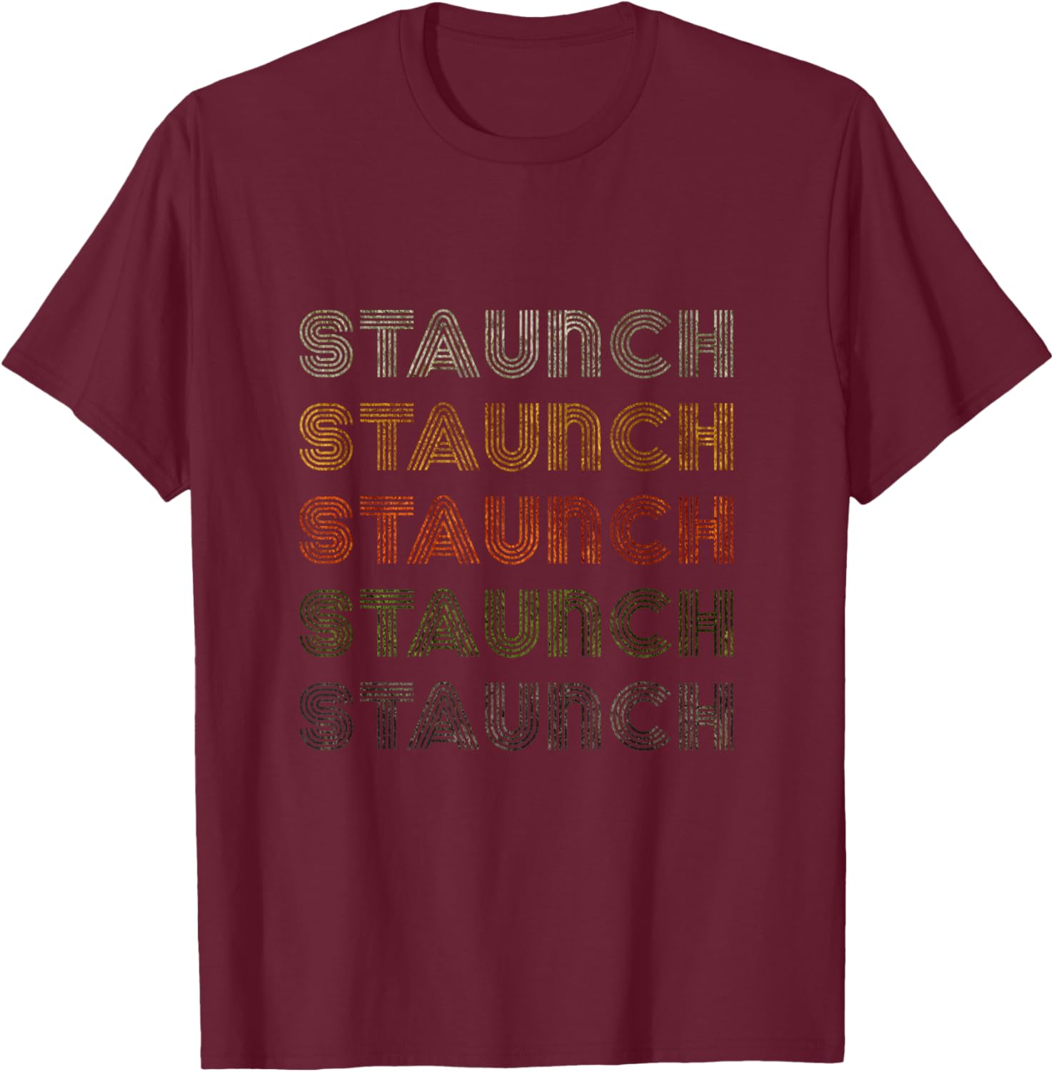 Love Heart Staunch Grunge Vintage Style Black Staunch T-Shirt - T-Shirt | Maroon