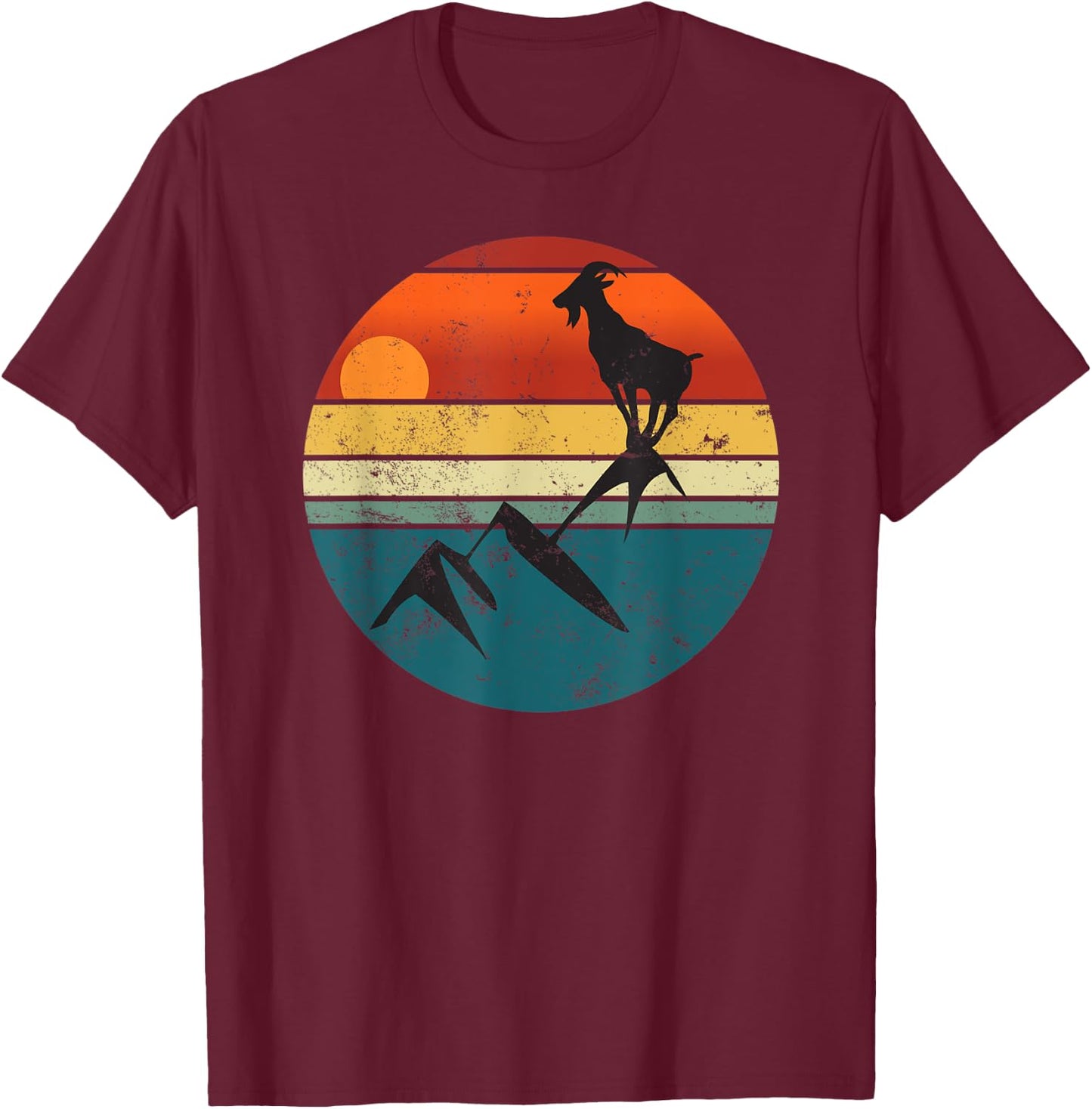 Funny Retro Vintage Goat Lovers Camp Lovers Women T-Shirt - T-Shirt | Maroon