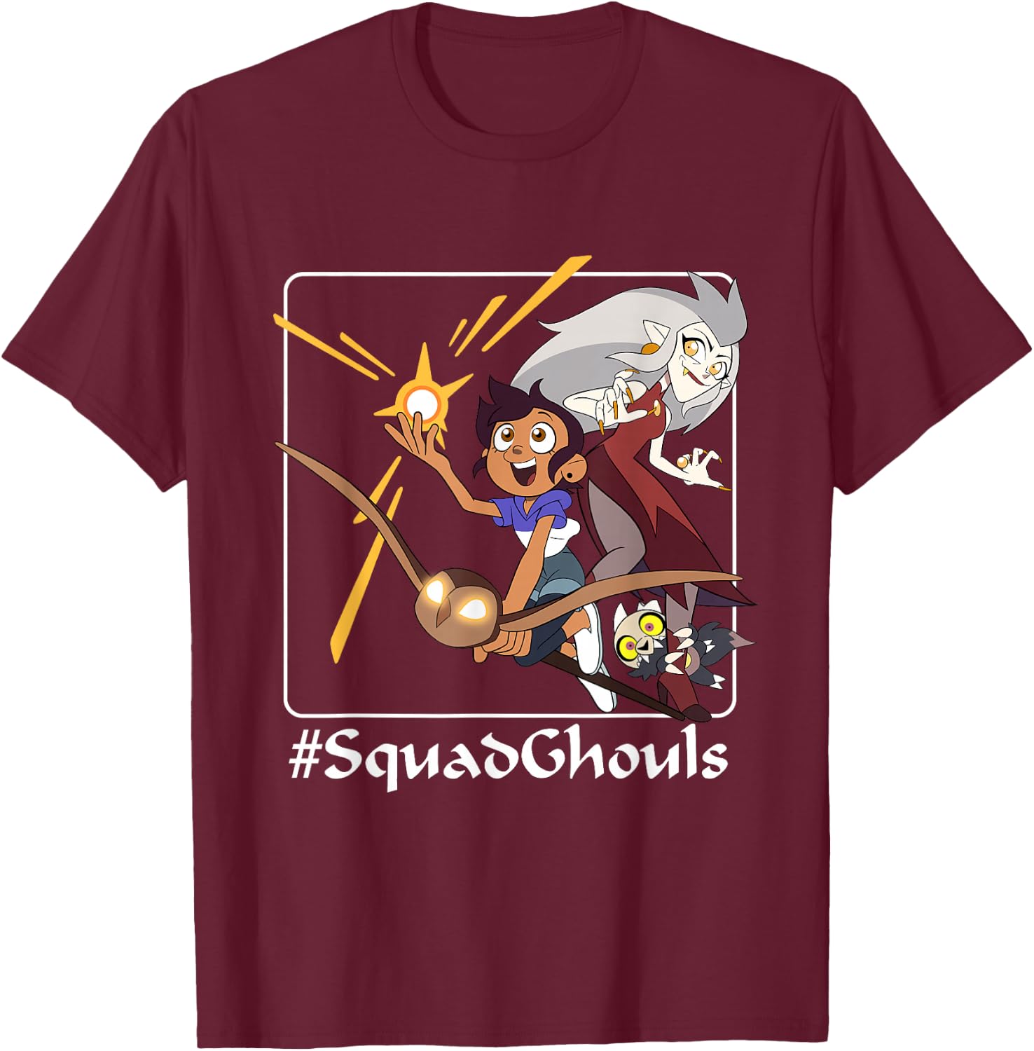 Disney Channel The Owl House #SquadGhouls Small T-Shirt - T-Shirt | Maroon