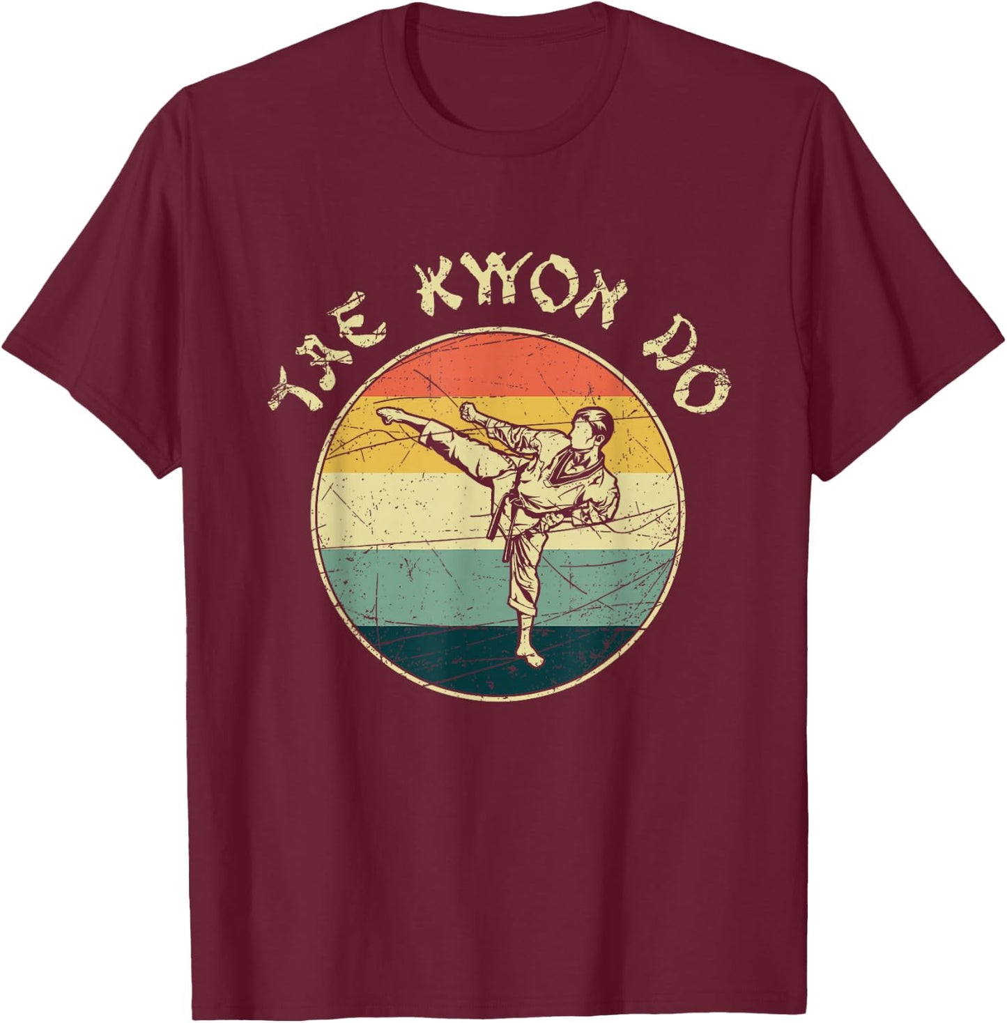 Retro Taekwondo T-Shirt - T-Shirt | Maroon