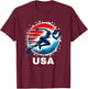 USA Team Track and Field Shirt Track and Field Apparel Track T-Shirt - T-Shirt | Maroon