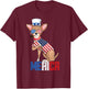 Chihuahua dog Merica 4th of july usa american flag men women T-Shirt - T-Shirt | Maroon