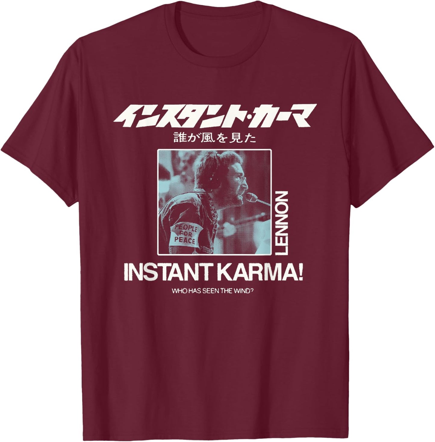 John Lennon - Karma! T-Shirt - T-Shirt | Maroon