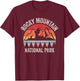 Vintage Retro Rocky Mountain National Park T-Shirt - T-Shirt | Maroon