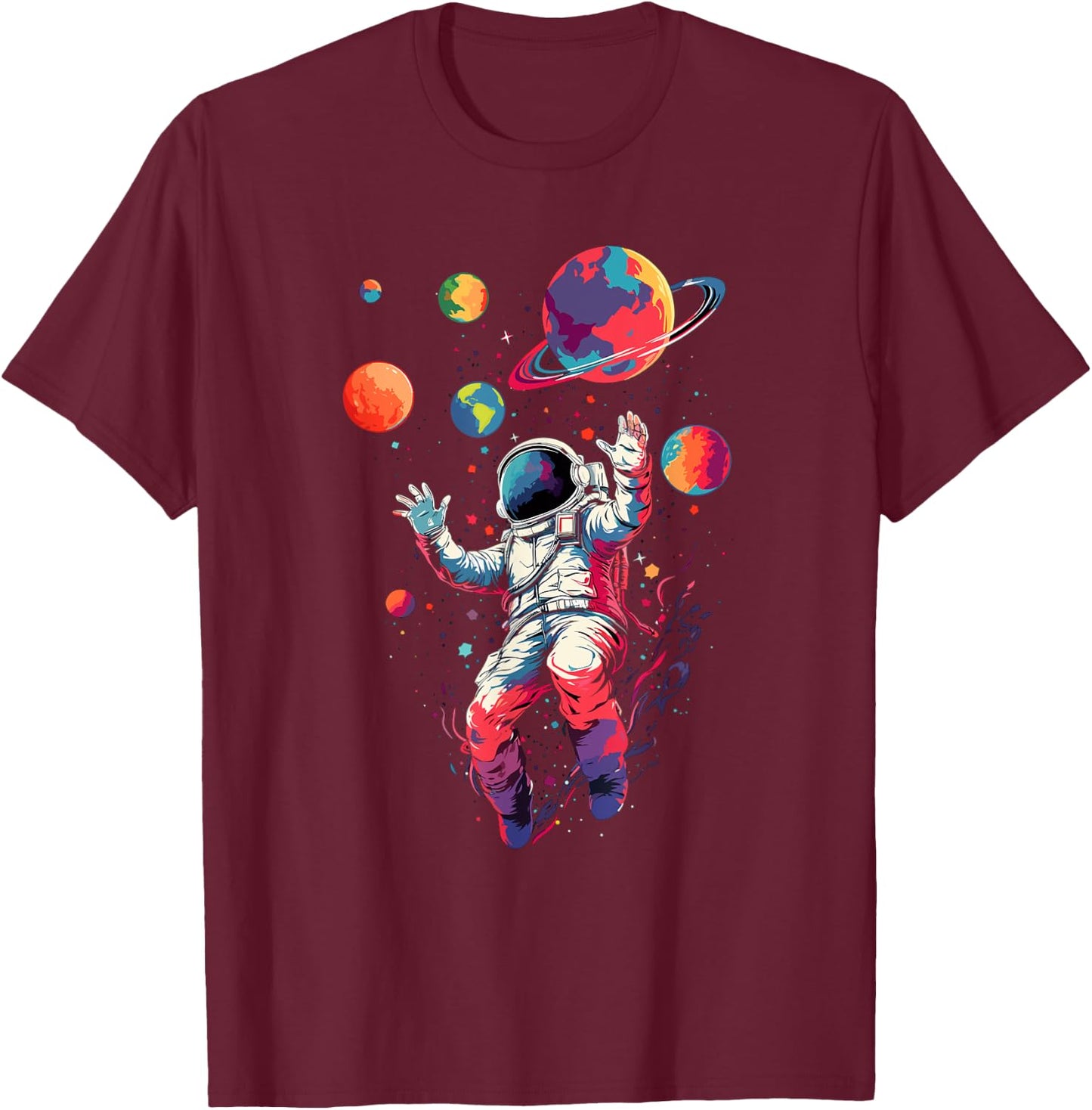 Astronaut Outer Space Gifts Men Kids Women Funny Space T-Shirt - T-Shirt | Maroon