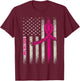 Back The Pink Breast Cancer Awareness Flag Toddler Women Men T-Shirt - T-Shirt | Maroon