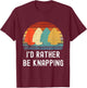 I'd Rather Be Knapping Arrow Head Hunting Arrowhead Hunter T-Shirt - T-Shirt | Maroon