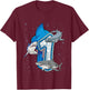 Kids 1st Birthday Boys Shark 1 year Old Ocean Shark B-day T-Shirt - T-Shirt | Maroon