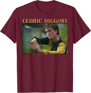 Harry Potter Official Black Adult - Short Sleeve - Small - Crew Collar - Letter Print - Modern Style - Casual Wear - All Seasons - Portrait Theme T-Shirt - T-Shirt | Maroon