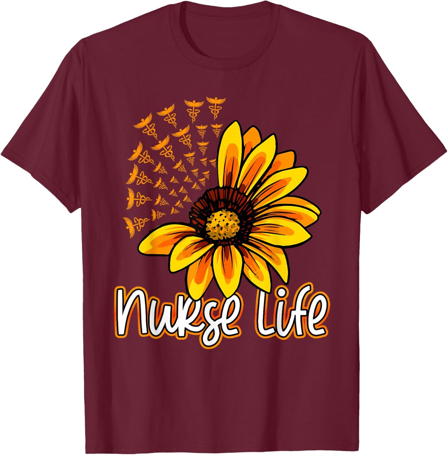 Nurse Life Outfit Nurse Logo Nursing Clinical RN LPN T-Shirt - T-Shirt | Maroon