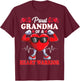 Proud Grandma of a Heart Warrior CHD Awareness T-Shirt - T-Shirt | Maroon