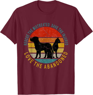 Rescue Save Love - Animal Rescue vintage Design gift T-Shirt - T-Shirt | Maroon