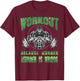 Workout because murder is wrong angry gorilla weight lifting T-Shirt - T-Shirt | Maroon