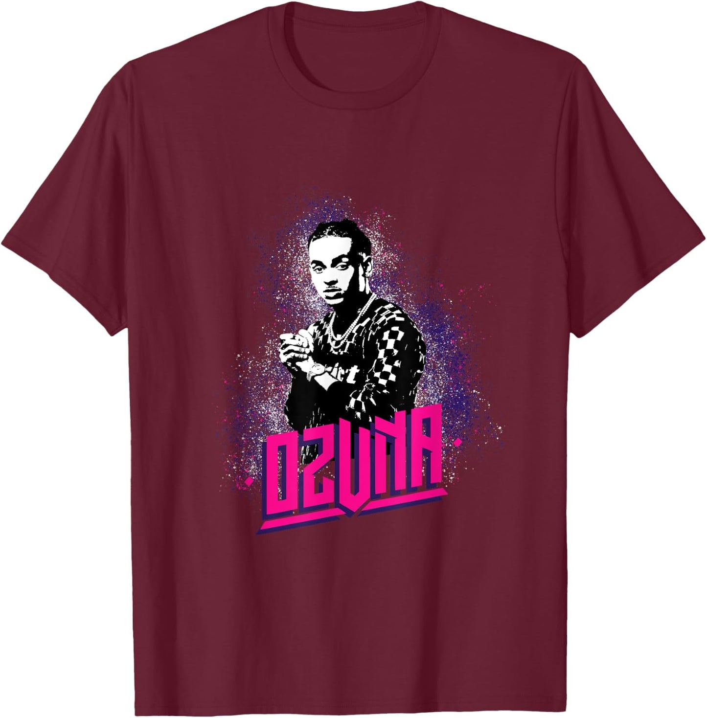 Ozuna Official Tour Photo T-Shirt - T-Shirt | Maroon
