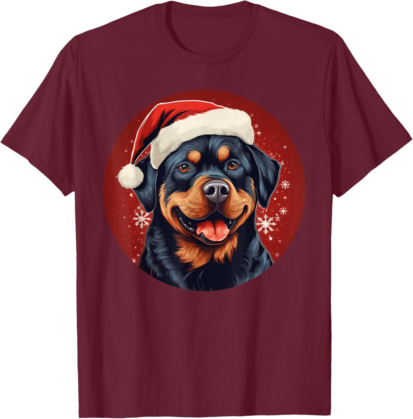 Rottweiler Mom Dad Xmas Gift Rottie Dog Lovers Christmas Women Kids T-Shirt - T-Shirt | Maroon