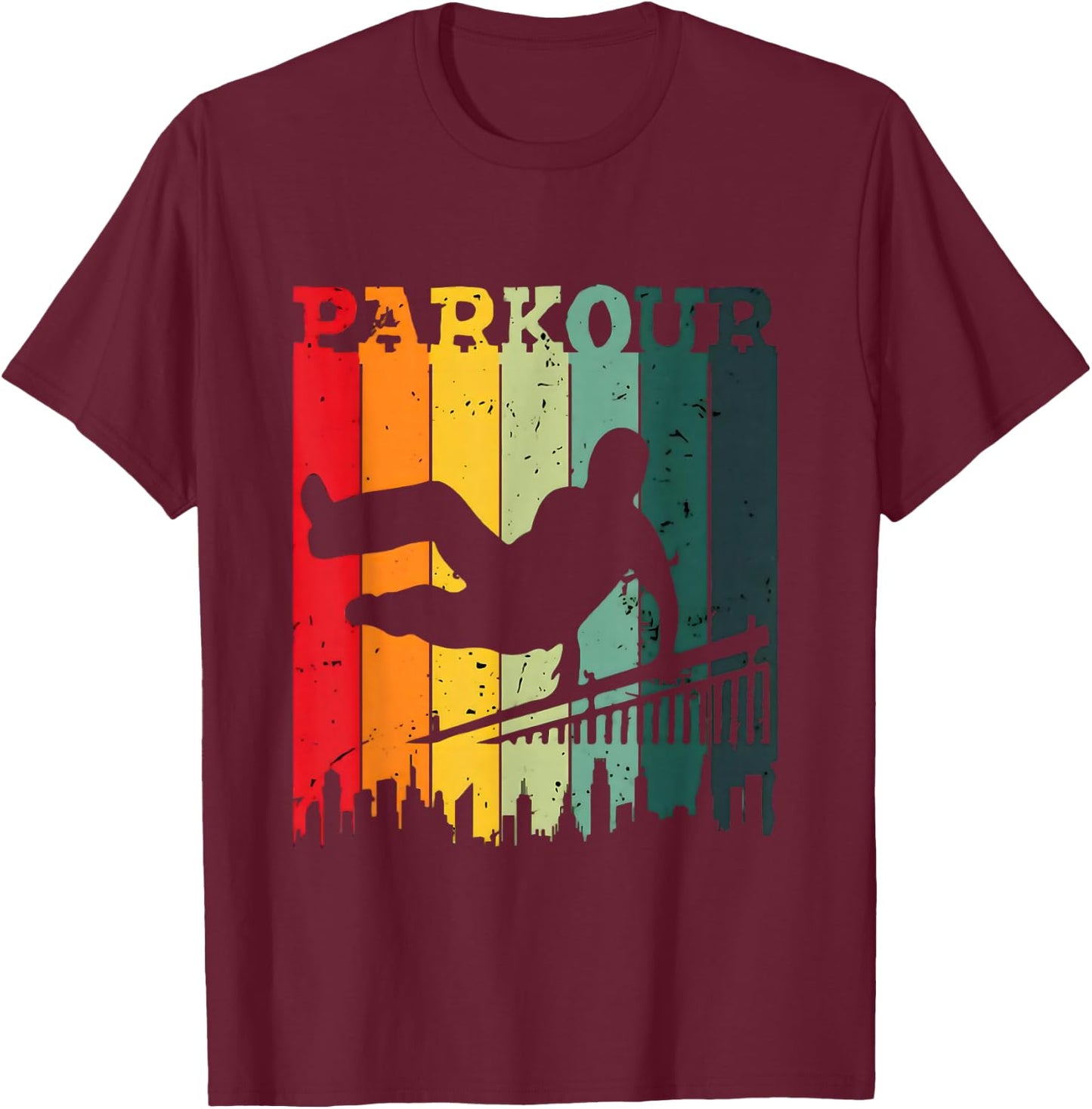 Love parkour men Shirt parkour Lovers and boys T-Shirt - T-Shirt | Maroon