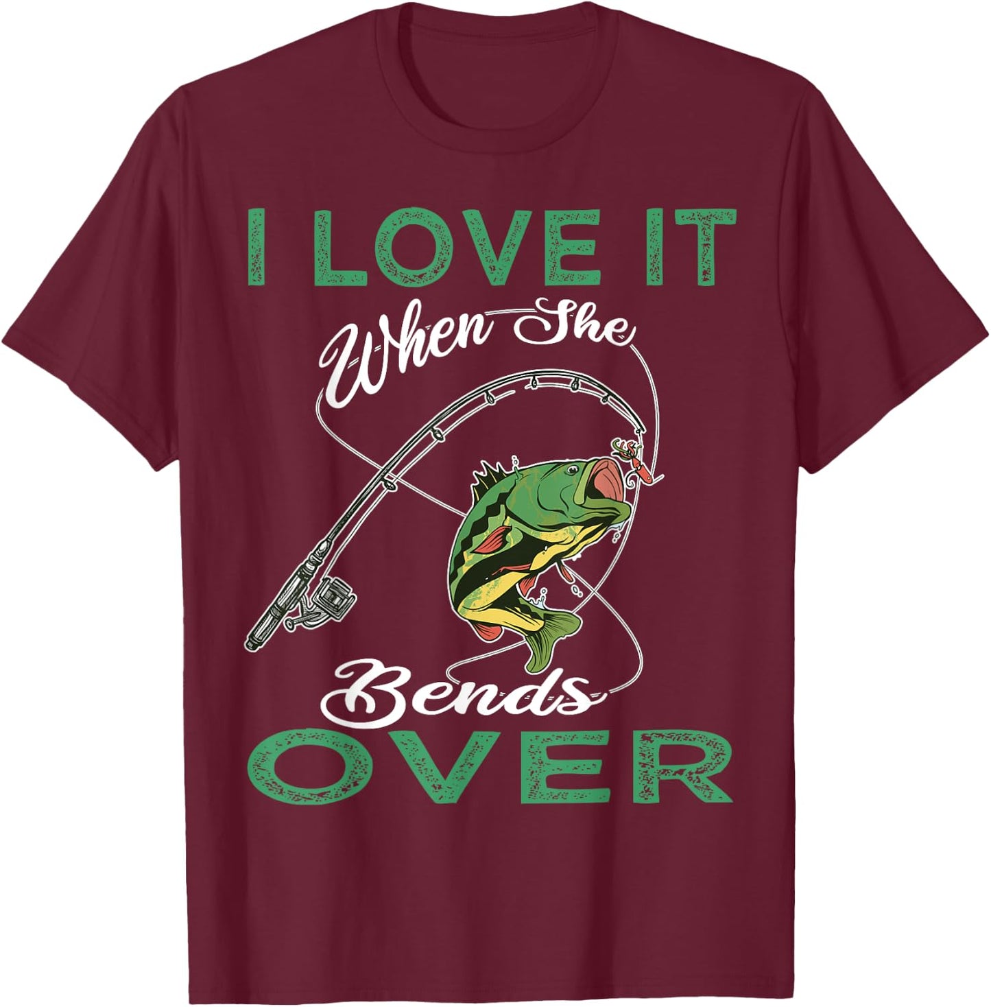 Funny saying fisherman fishing Fish fishing rod T-Shirt - T-Shirt | Maroon