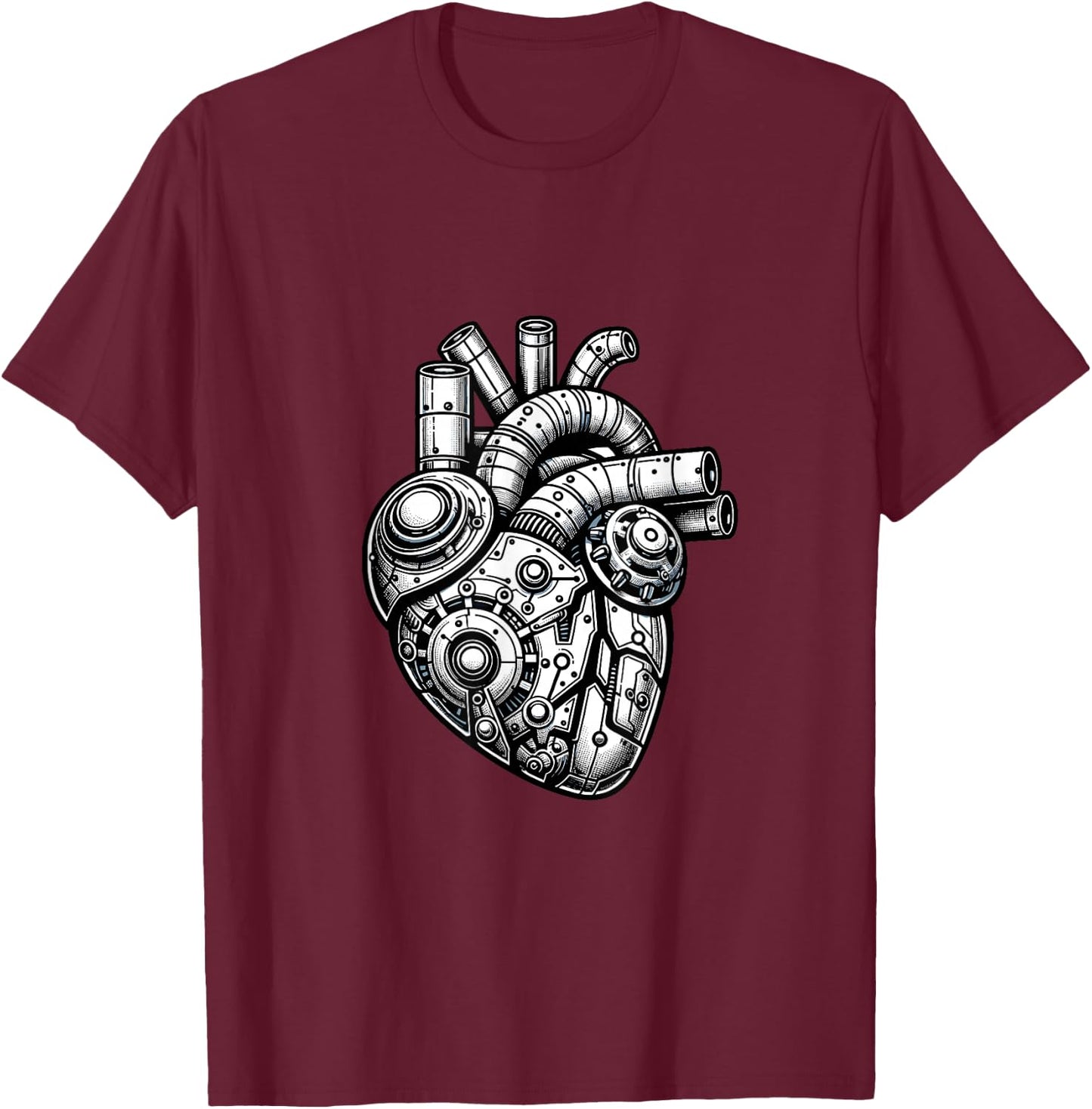 Anatomical Robot Heart Cardiologists Medical Students T-Shirt - T-Shirt | Maroon