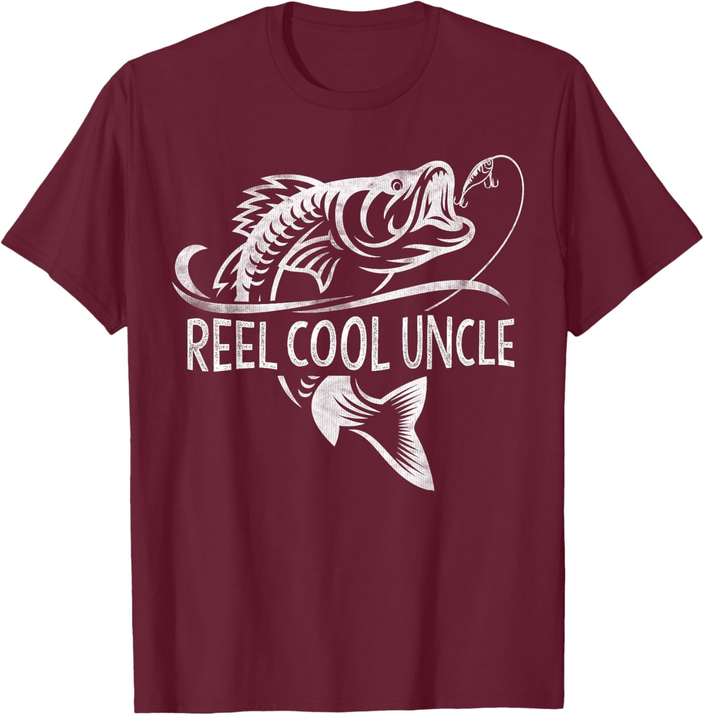Reel Cool Uncle Fishing Gifts Uncle Father's Day T-Shirt - T-Shirt | Maroon